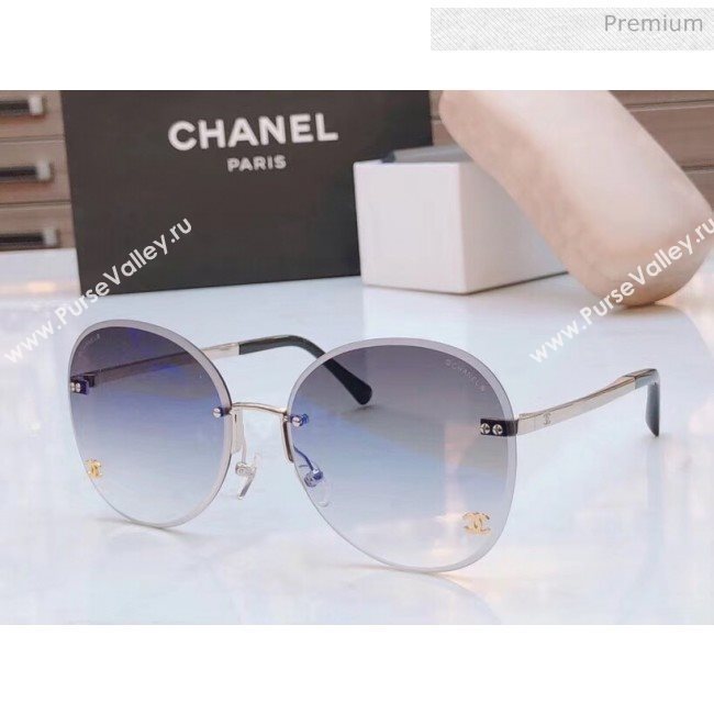 Chanel Round Sunglasses Light Grey 36 2020 (A-20040966)