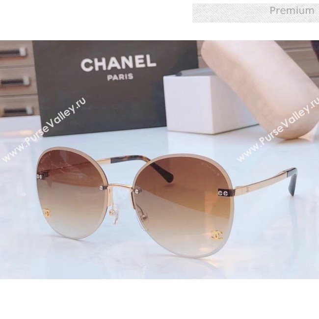 Chanel Round Sunglasses Brown 38 2020 (A-20040969)