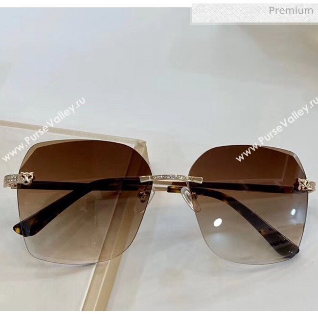 Cartier Crystal Leopard Sunglasses 96 2020 (A-20041036)