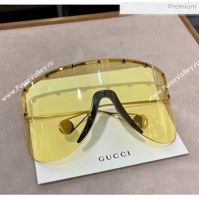 Gucci Mask Sunglasses Yellow Cruise 2020 (A-20041115)