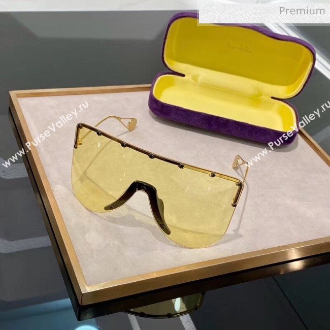 Gucci Mask Sunglasses Yellow Cruise 2020 (A-20041115)