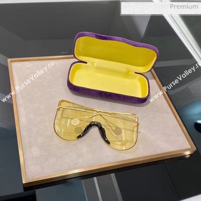 Gucci Mask Sunglasses Yellow Cruise 2020 (A-20041115)