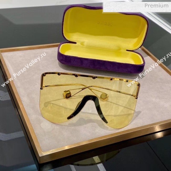 Gucci Mask Sunglasses Yellow Cruise 2020 (A-20041115)