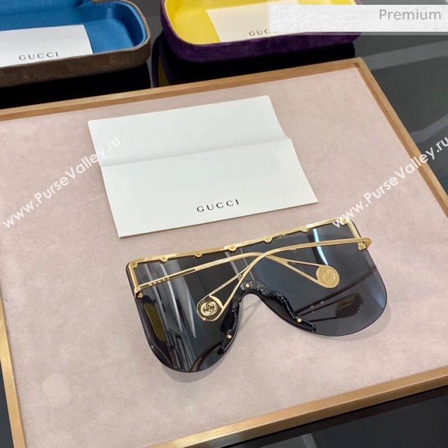 Gucci Mask Sunglasses Black Cruise 2020 (A-20041113)