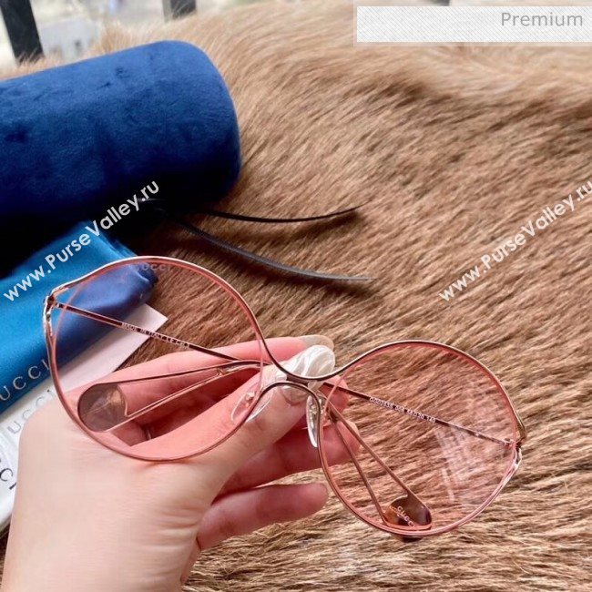 Gucci Round-frame Metal Sunglasses Pink 156 2020 (A-20041116)