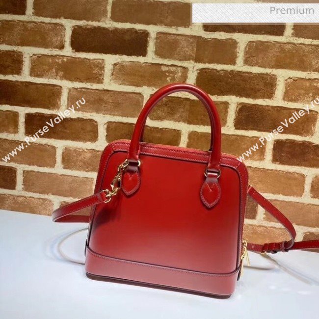 Gucci Leather 1955 Horsebit Small Top Handle Bag 621220 Red  2020 (DLH-20040744)
