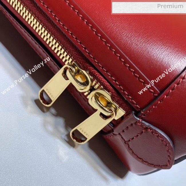 Gucci Leather 1955 Horsebit Small Top Handle Bag 621220 Red  2020 (DLH-20040744)