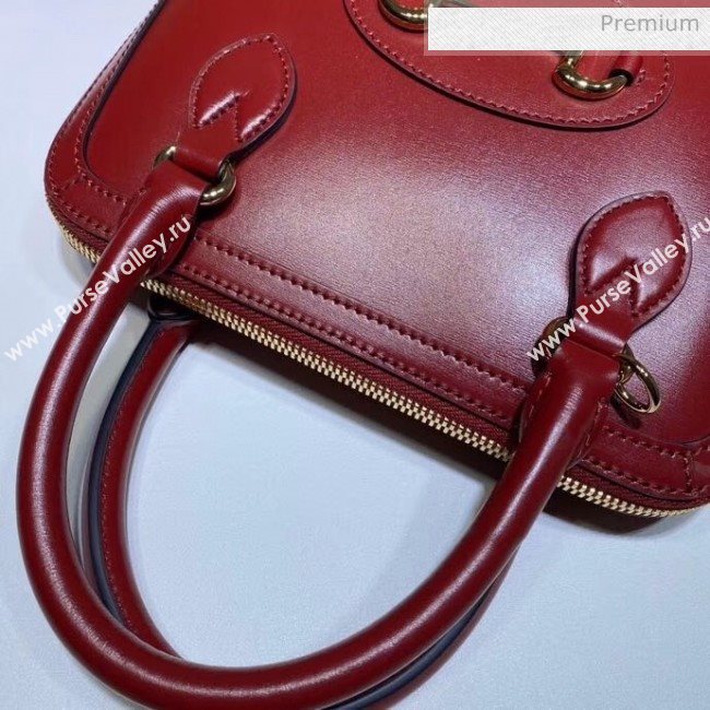 Gucci Leather 1955 Horsebit Small Top Handle Bag 621220 Red  2020 (DLH-20040744)