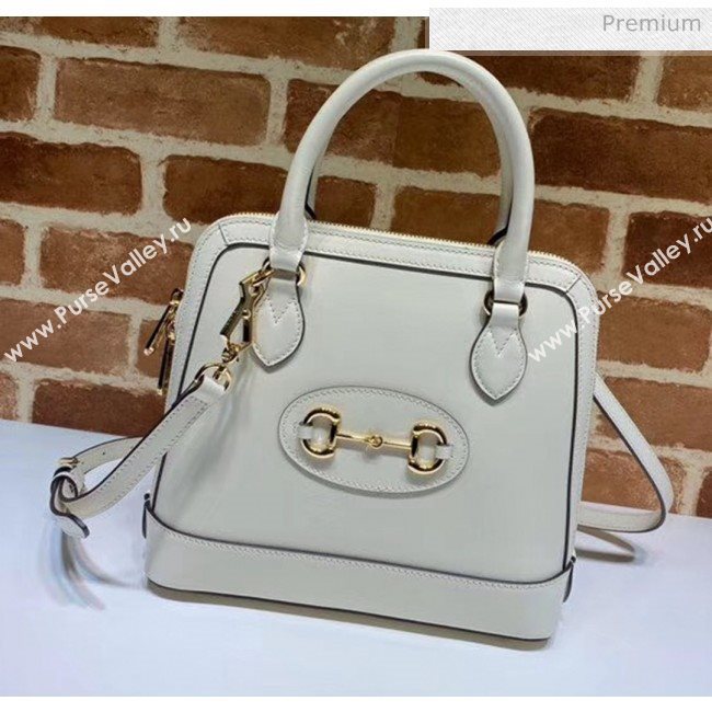 Gucci 1955 Horsebit Small Top Handle Bag 621220 White 2020 (DLH-20040743)