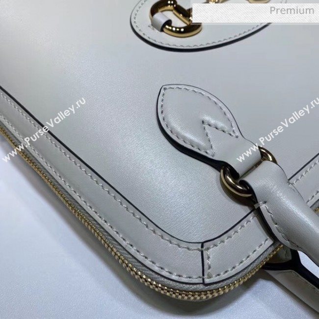 Gucci 1955 Horsebit Small Top Handle Bag 621220 White 2020 (DLH-20040743)