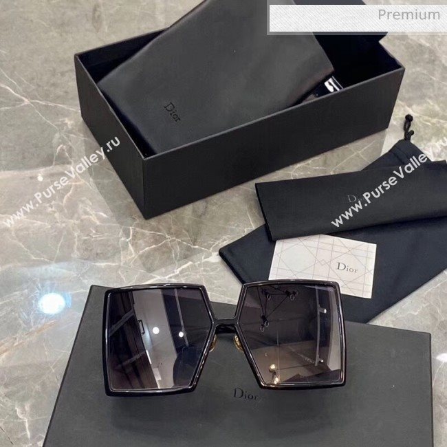 Dior Square 30Montaigne Sunglasses Black 92 2020 (A-20041032)