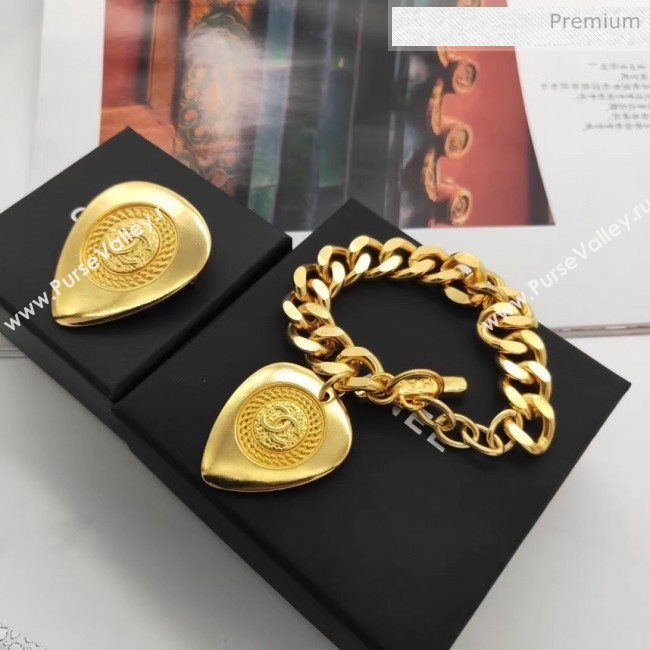 Chanel Brass Heart Necklace 34 2020 (YF-20040661)