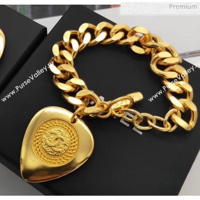 Chanel Brass Heart Necklace 34 2020 (YF-20040661)