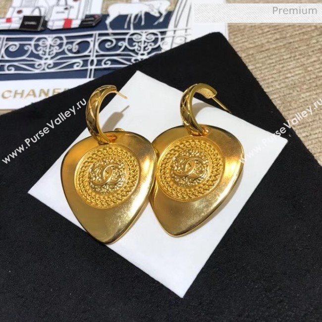Chanel Brass Heart Earrings 35 2020 (YF-20040662)