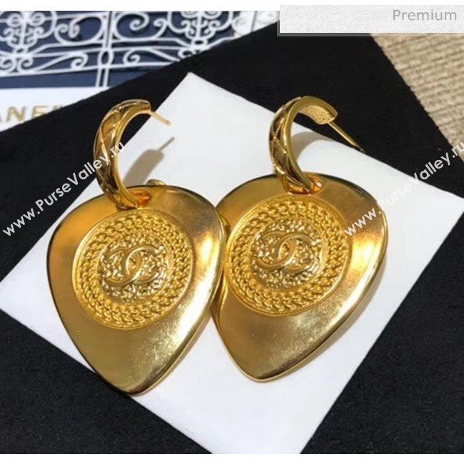 Chanel Brass Heart Earrings 35 2020 (YF-20040662)