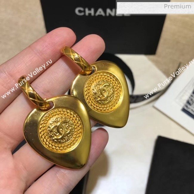 Chanel Brass Heart Earrings 35 2020 (YF-20040662)