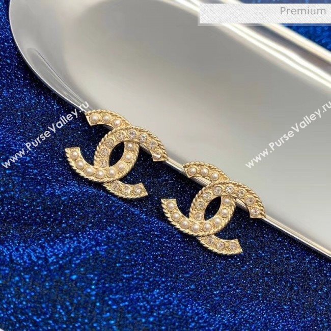 Chanel Crystal CC Earrings 45 2020 (YF-20040673)