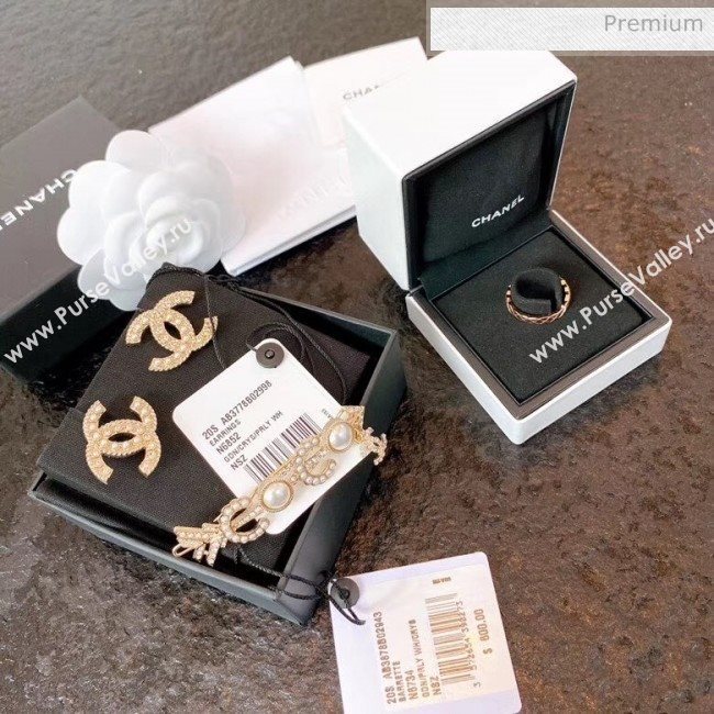 Chanel Crystal CC Earrings 45 2020 (YF-20040673)