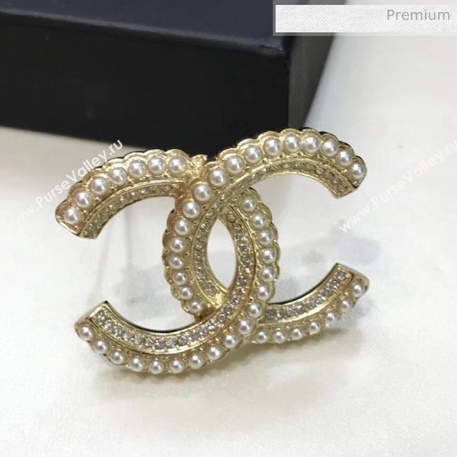 Chanel Crystal CC Brooch 46 2020 (YF-20040674)