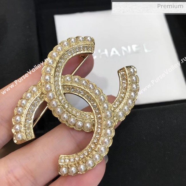 Chanel Crystal CC Brooch 46 2020 (YF-20040674)