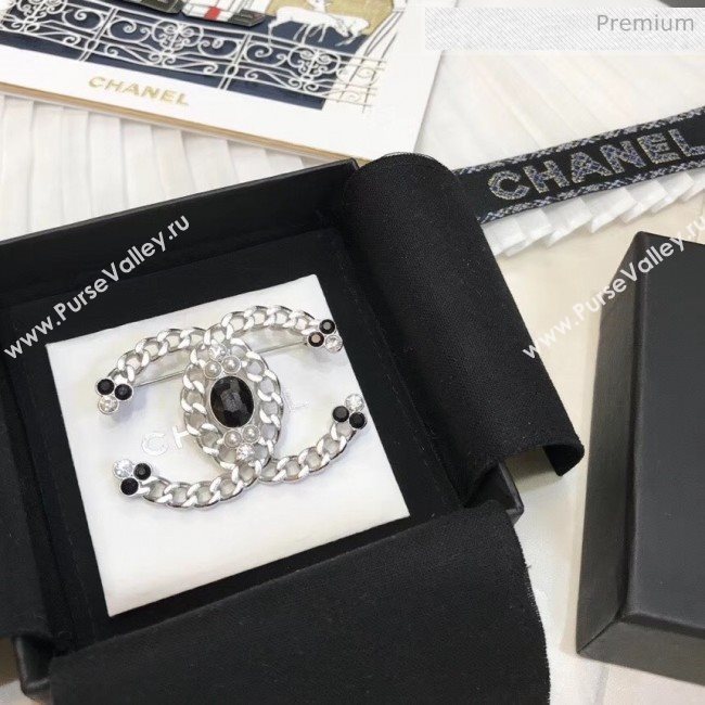 Chanel Silver CC Brooch 47 2020 (YF-20040675)