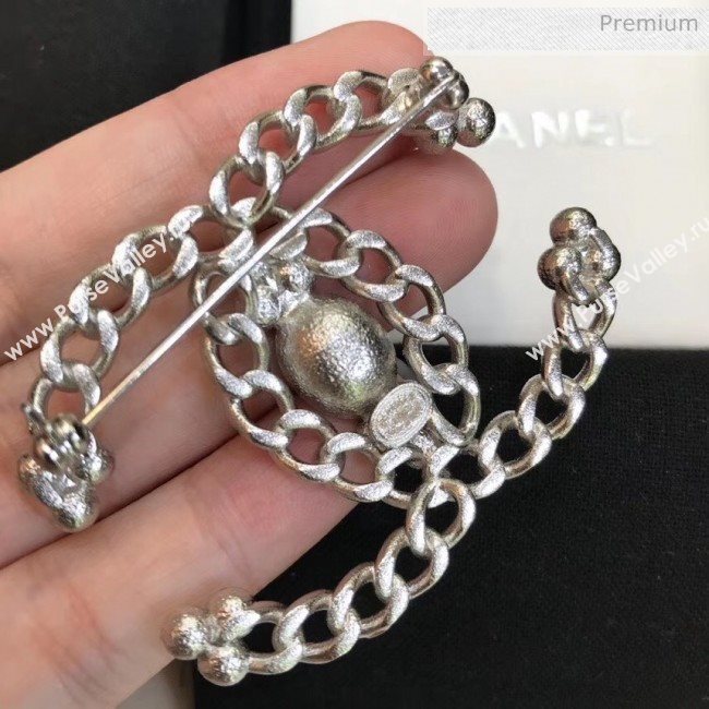 Chanel Silver CC Brooch 47 2020 (YF-20040675)