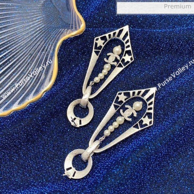 Chanel Silver Crystal Earrings 56 2020 (YF-20040685)