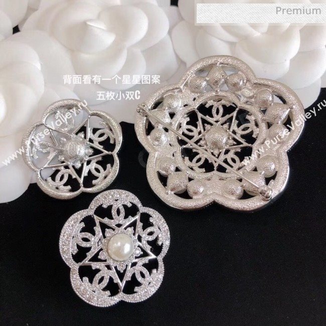 Chanel Silver Crystal Earrings 59 2020 (YF-20040688)