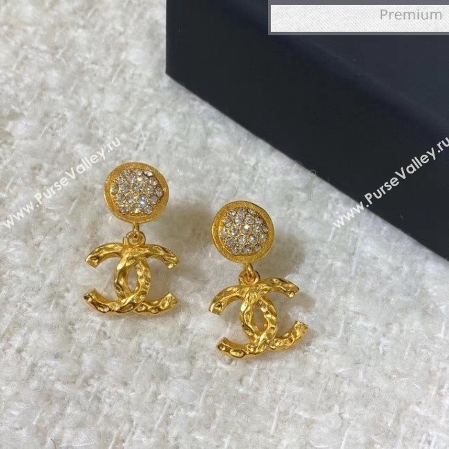 Chanel Brass Crystal Earrings 57 2020 (YF-20040691)