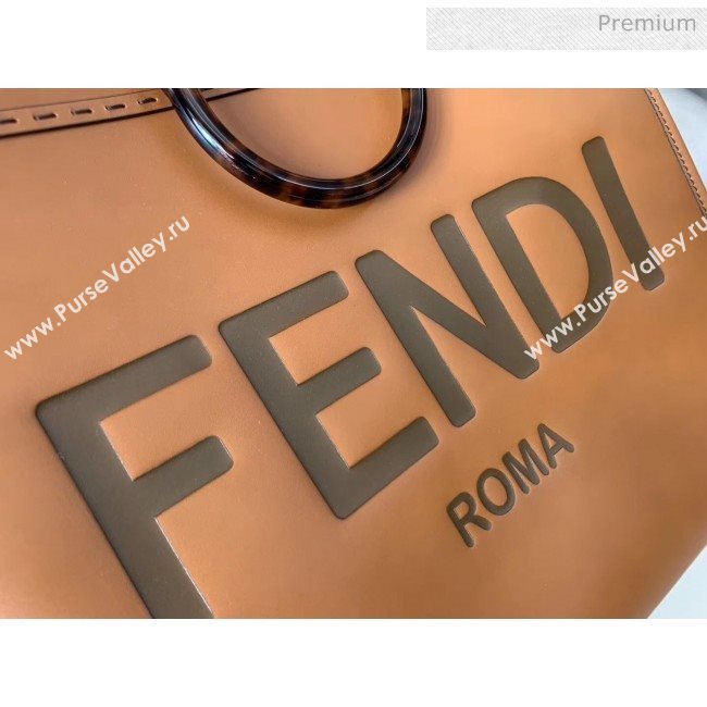 Fendi Sunshine Shopper Bag in Brown Leather 2020 (HS-20041342)