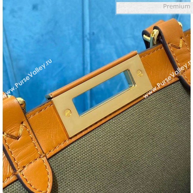 Fendi Peekaboo X-TOTE Canvas Tote Bag Brown 2020 (AFEI-20041343)