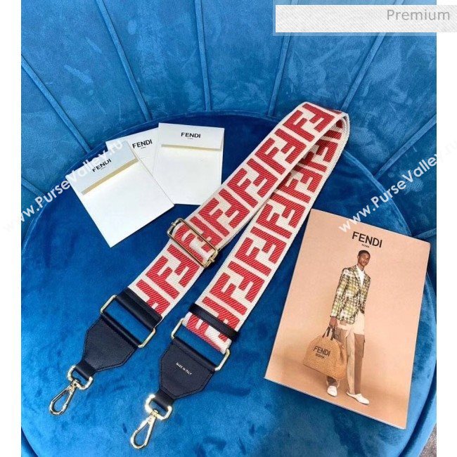Fendi Strap You Shoulder Strap in Red FF Ribbon 2020 (CL-20041367)