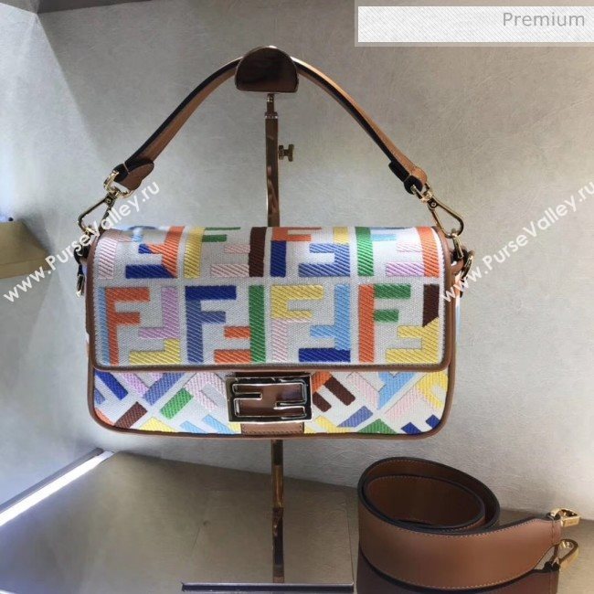 Fendi Medium Baguette Bag in Multicolor FF Canvas 2020 (CL-20041371)