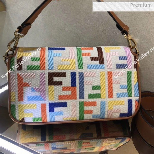 Fendi Medium Baguette Bag in Multicolor FF Canvas 2020 (CL-20041371)