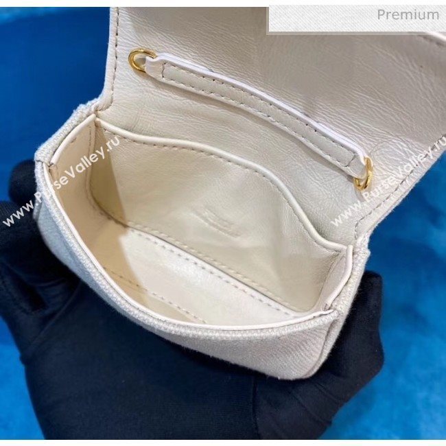 Fendi NANO BAGUETTE Charm Bag in Rianbow FF Canvas 2020 (CL-20041357)