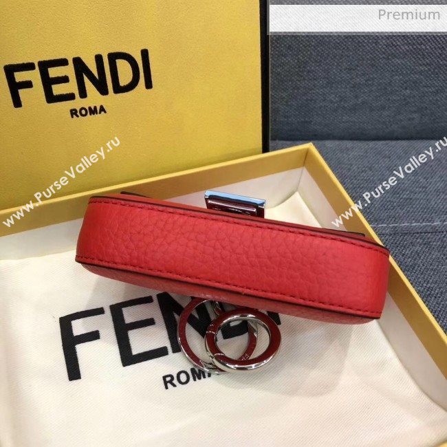 Fendi NANO BAGUETTE Charm Bag in Grainy Leather Red 2020 (AFEI-20041344)