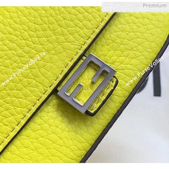 Fendi NANO BAGUETTE Charm Bag in Grainy Leather Yeelow 2020 (AFEI-20041346)