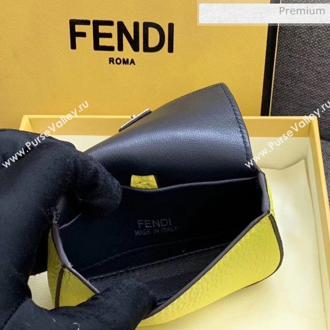 Fendi NANO BAGUETTE Charm Bag in Grainy Leather Yeelow 2020 (AFEI-20041346)