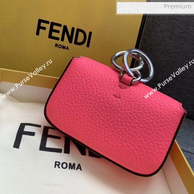 Fendi NANO BAGUETTE Charm Bag in Grainy Leather Rosy 2020 (AFEI-20041347)