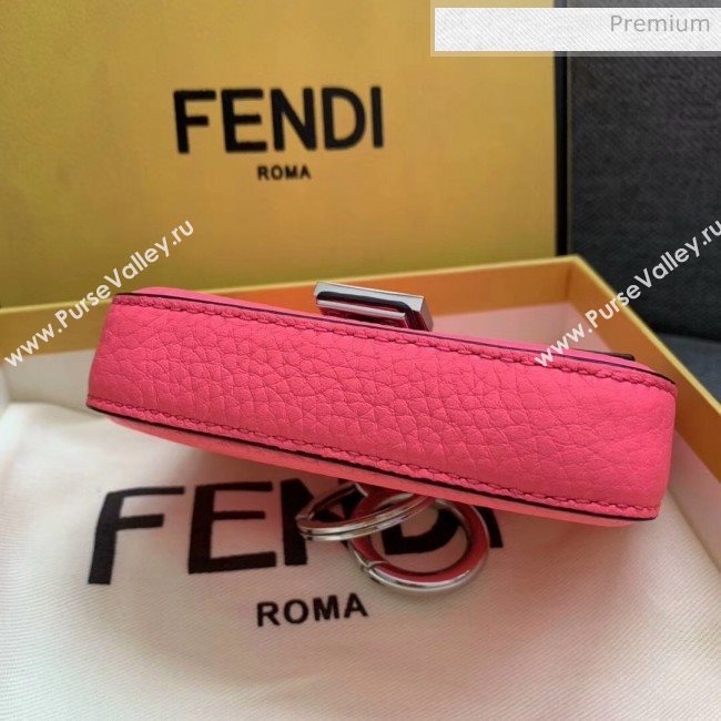 Fendi NANO BAGUETTE Charm Bag in Grainy Leather Rosy 2020 (AFEI-20041347)