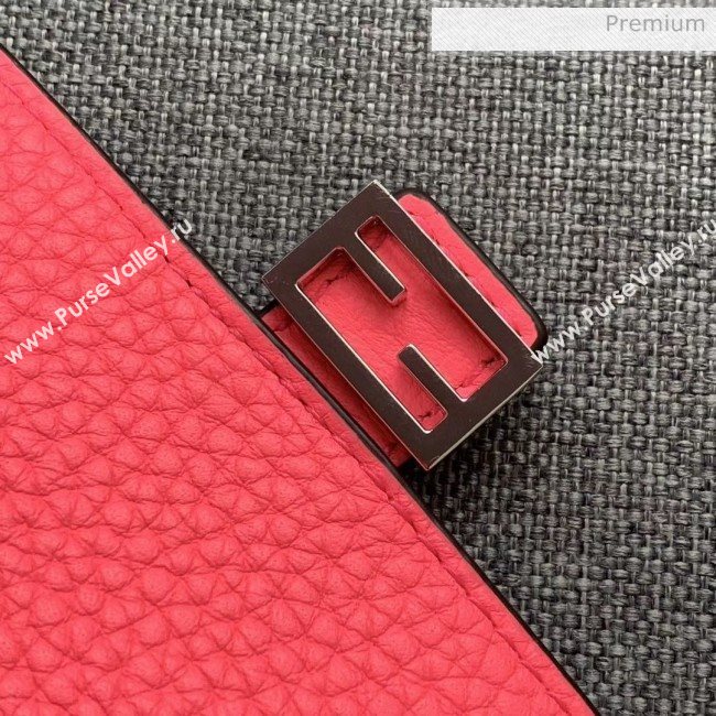 Fendi NANO BAGUETTE Charm Bag in Grainy Leather Rosy 2020 (AFEI-20041347)