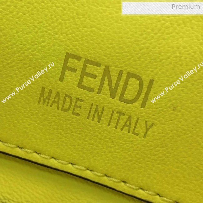 Fendi NANO BAGUETTE Charm Bag in Grainy Leather Blue 2020 (AFEI-20041348)