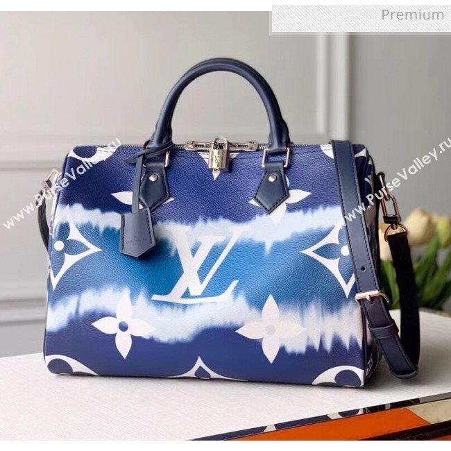 Louis Vuitton Monogram canvas LV Escale Speedy Bandoulière 30 Bag M45146 Blue 2020 (K-20041736)