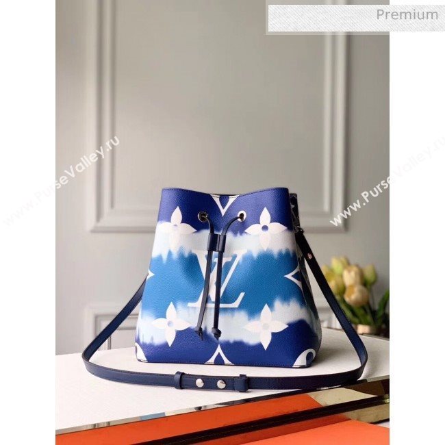 Louis Vuitton LV Escale NéoNoé MM Drawstring Bucket Bag M45126 Blue 2020 (K-20041738)