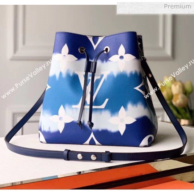 Louis Vuitton LV Escale NéoNoé MM Drawstring Bucket Bag M45126 Blue 2020 (K-20041738)