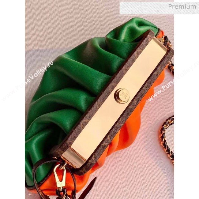 Louis Vuitton Monogram Canvas BOURSICOT EW Cluth Chain Bag M45229 Green/Orange 2020 (K-20041729)