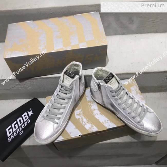 Golden Goose GGDB Calfskin Star Francy Sneaker Silver 2020 (13-20041632)
