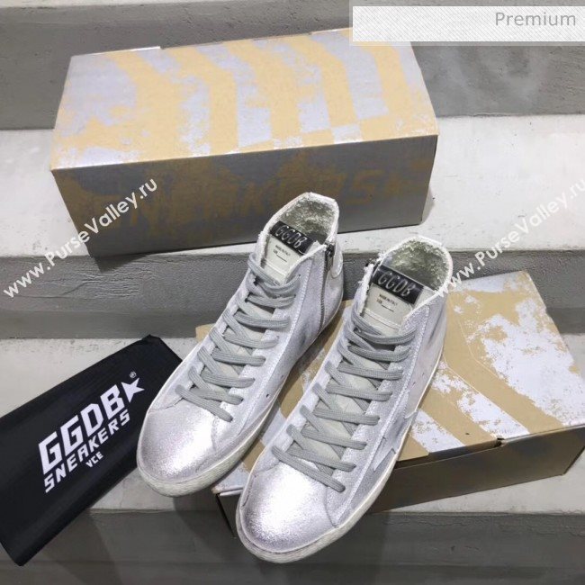 Golden Goose GGDB Calfskin Star Francy Sneaker Silver 2020 (13-20041632)