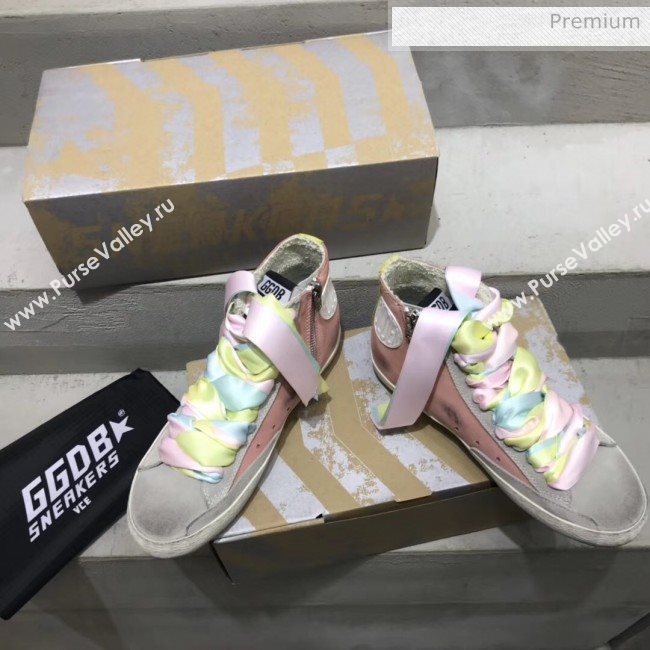 Golden Goose GGDB Calfskin Star Sneaker Pink/Silver Glitter 2020 (13-20041642)