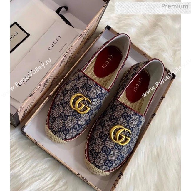 Gucci GG Matelassé Canvas Espadrille Blue 2020 (HB-20041410)